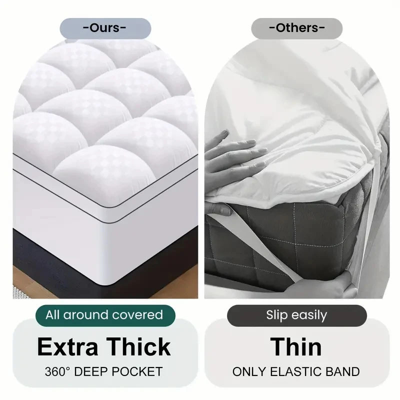 HGETVECN Extra Thick Mattress Topper 1000Gsm Cooling Breathable