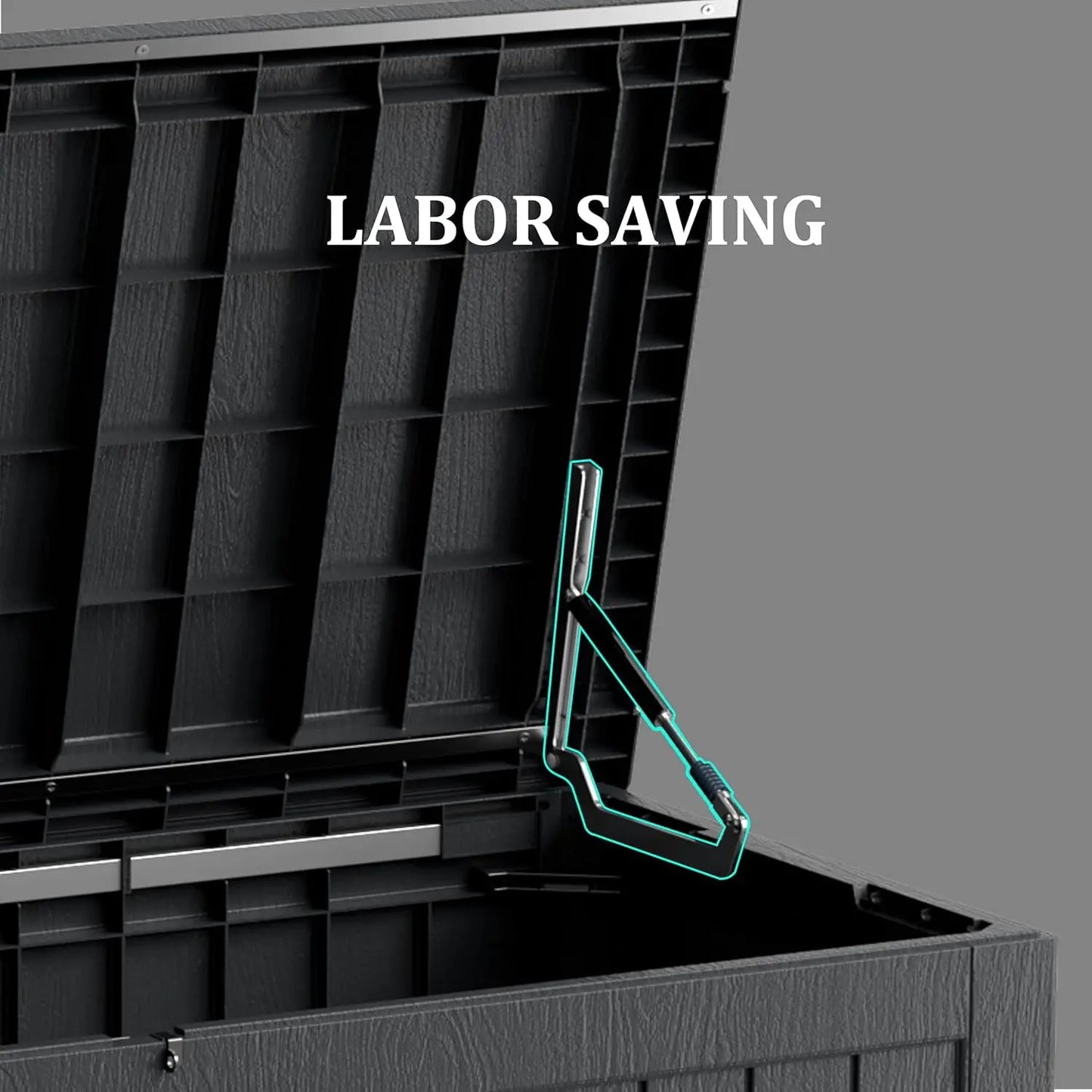 Lockable Resin Deck Box For Outdoor Waterproof UV Resistant Storage