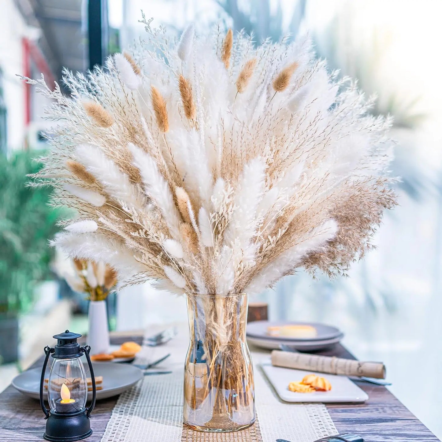 Boho Dried Pampas Grass Bouquet for Weddings and Decor