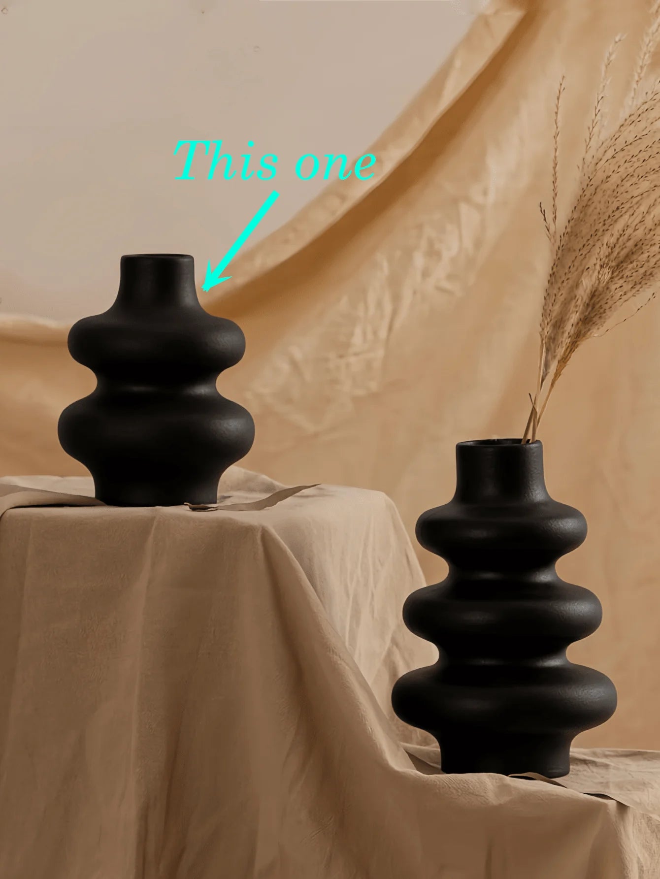 Modern Bohemian Rattan Grass Asymmetrical Vase For Wedding Decor