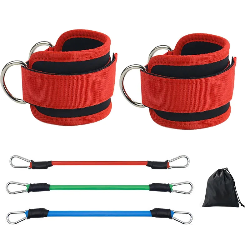Ankle Straps and Resistance Bands Set for Fitness Training