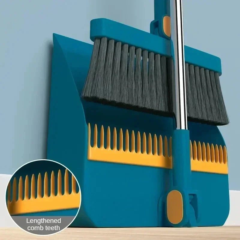SHFY Folding Dustpan And Broom Set With Swivel Handle