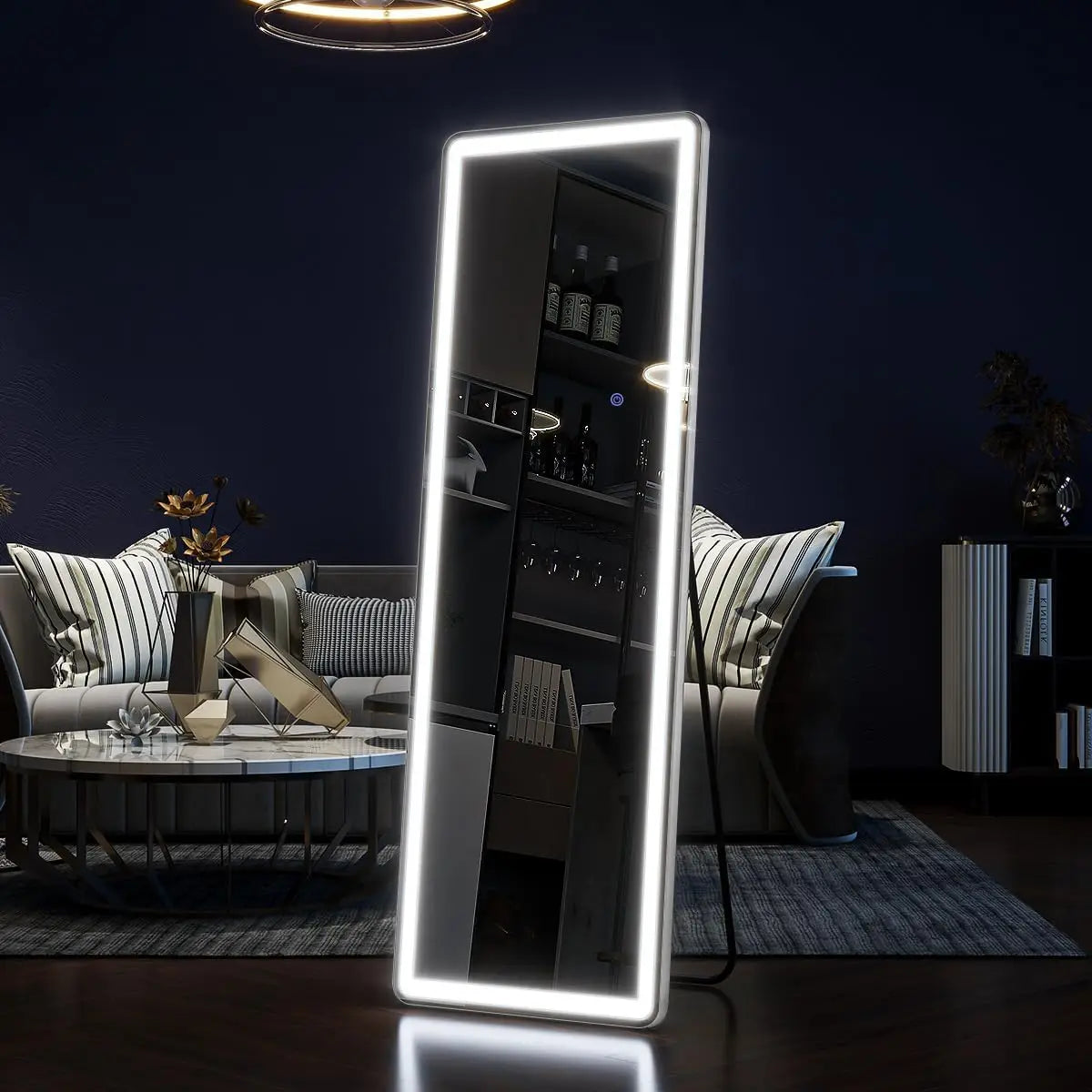 Koonmi Full Length Lighted Floor Mirror With Dimming