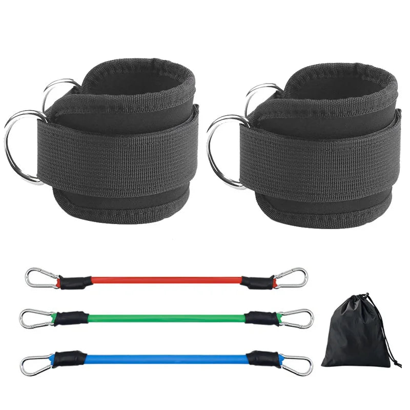 Ankle Straps and Resistance Bands Set for Fitness Training