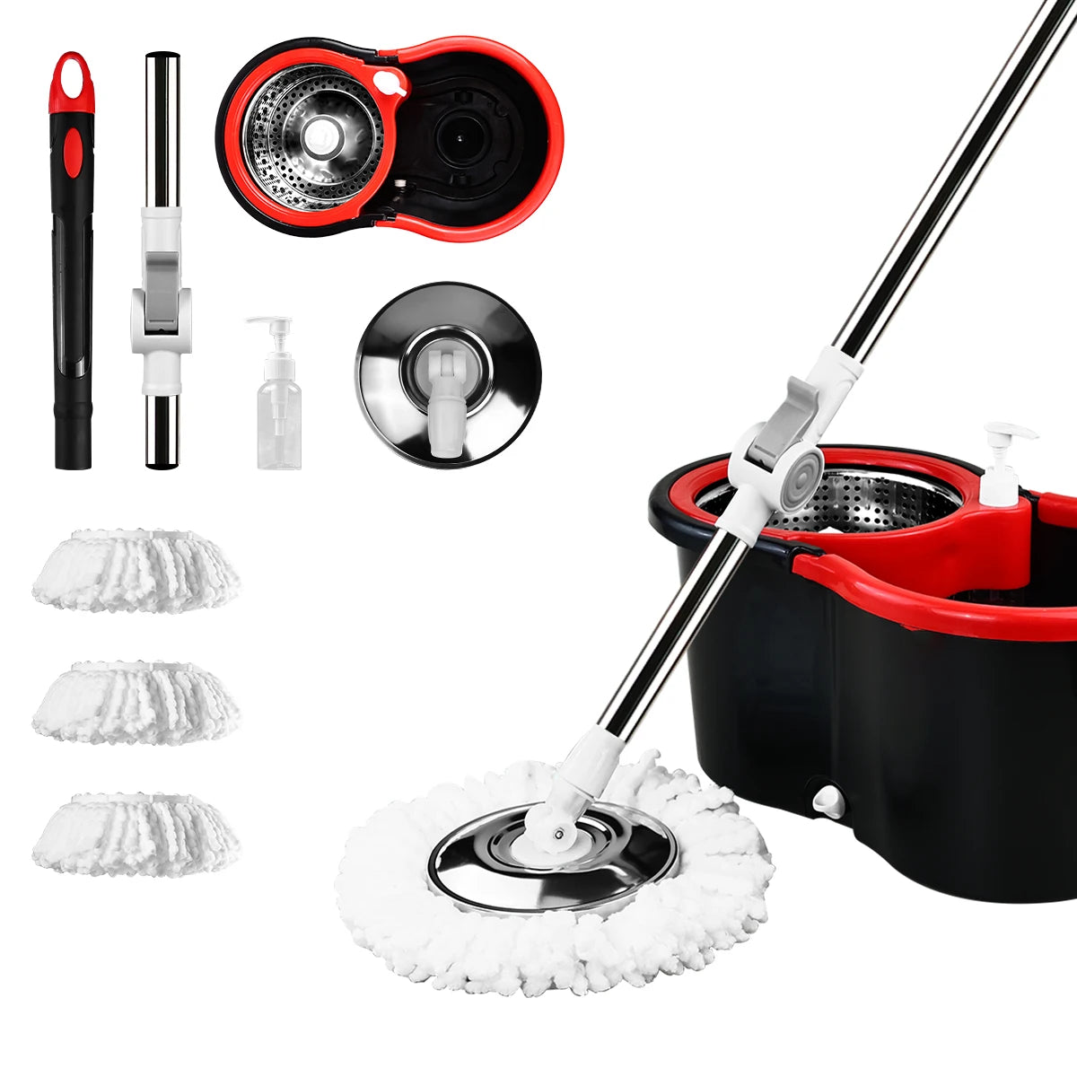 360 Spin Mop Bucket Set With Dual Motion Cleaning System