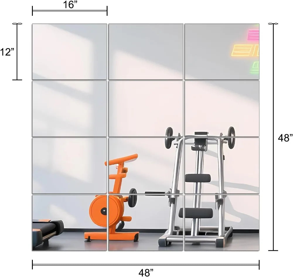 Frameless Wall Mirror Tiles Set For Home And Vanity
