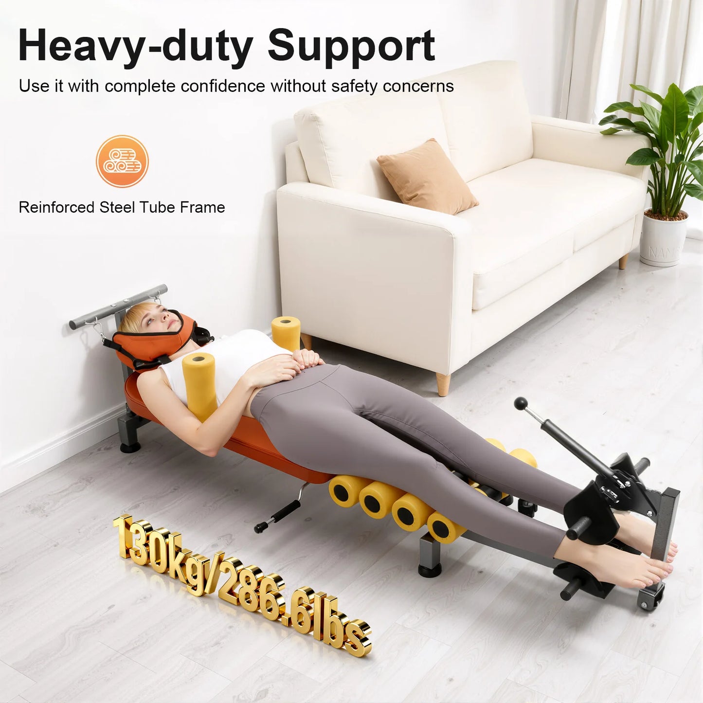 Adjustable Back Stretch Bench 130kg Neck Stretcher for Spinal Decompression