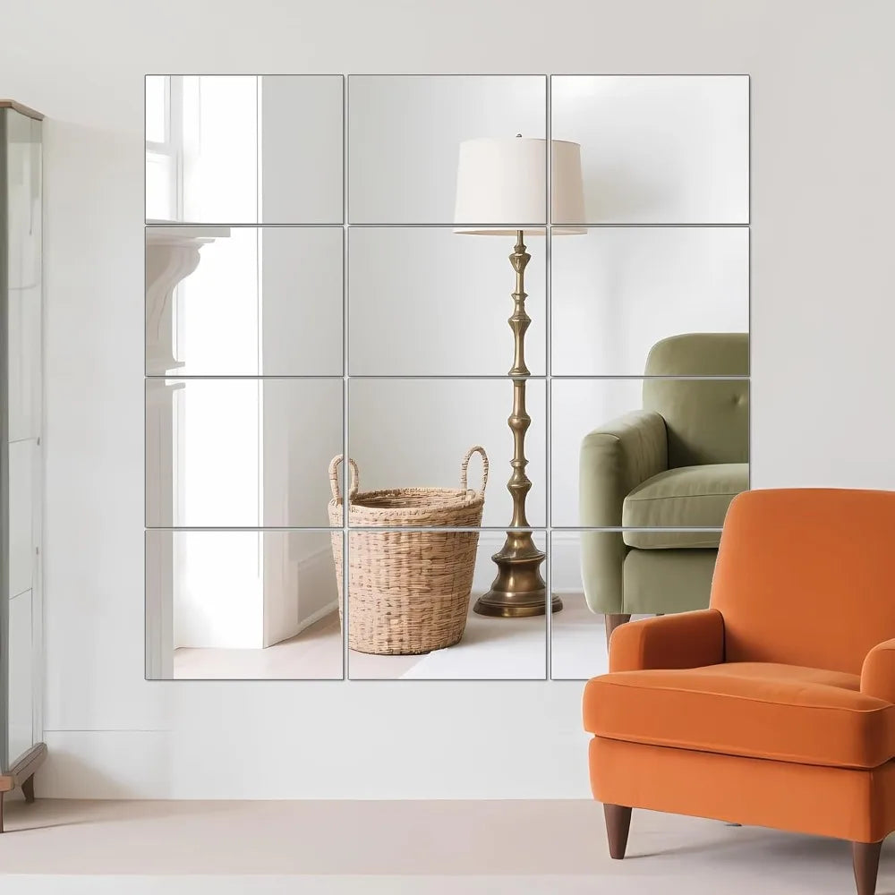 Frameless Wall Mirror Tiles Set For Home And Vanity