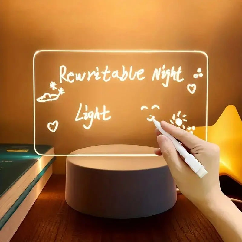LED Luminous Message Board With USB Desk Lamp And Erasable Pen
