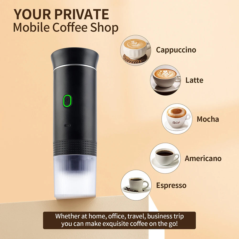 Obecilc Wireless Portable Espresso Maker For Car And Home