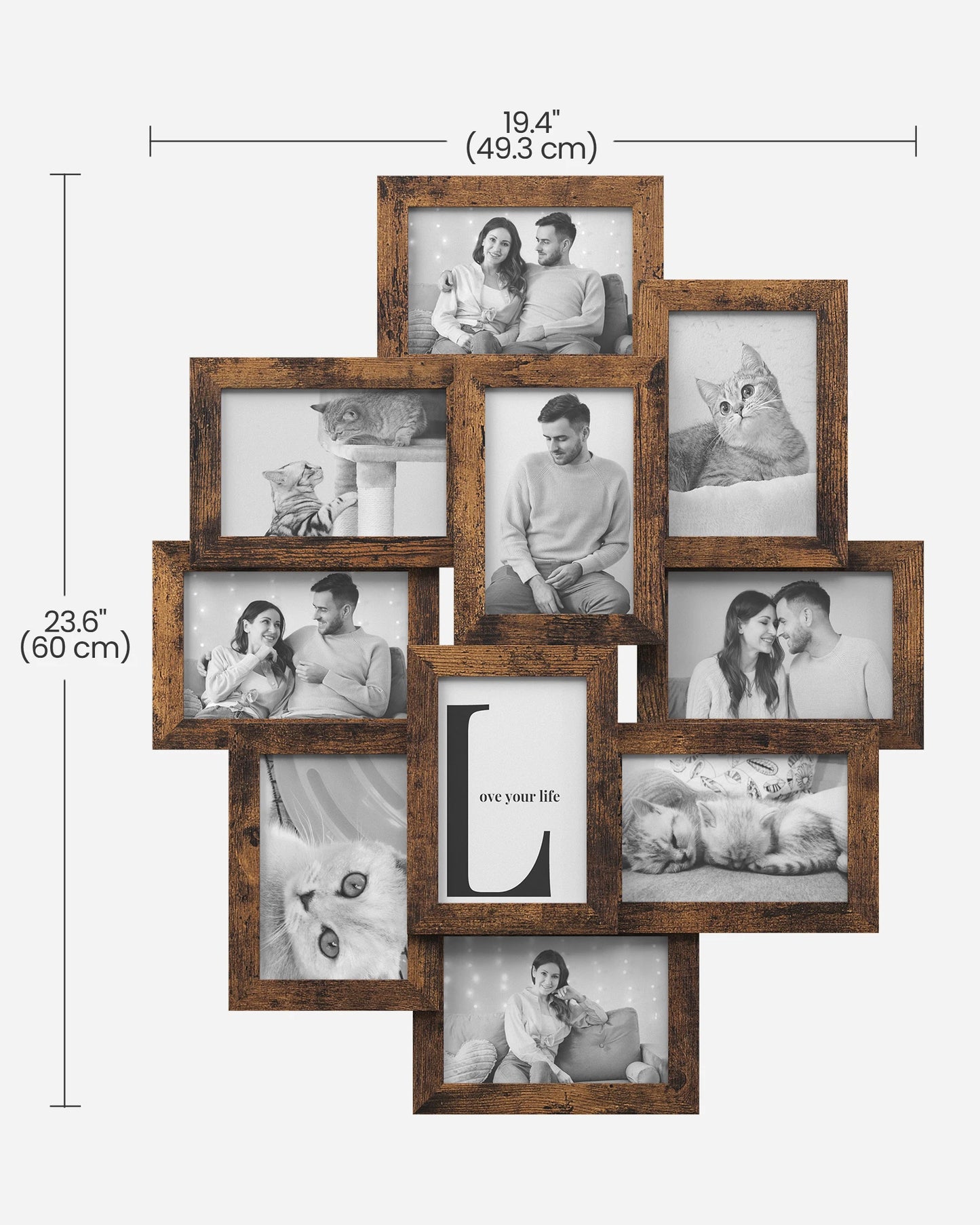 SONGMICS 10 Pack Wall Collage Frames With Glass Front