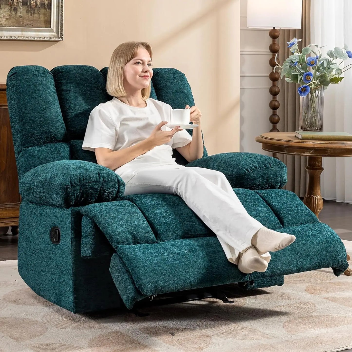 Oversized Rocker Recliner Chair For Living Room Comfort And Durability