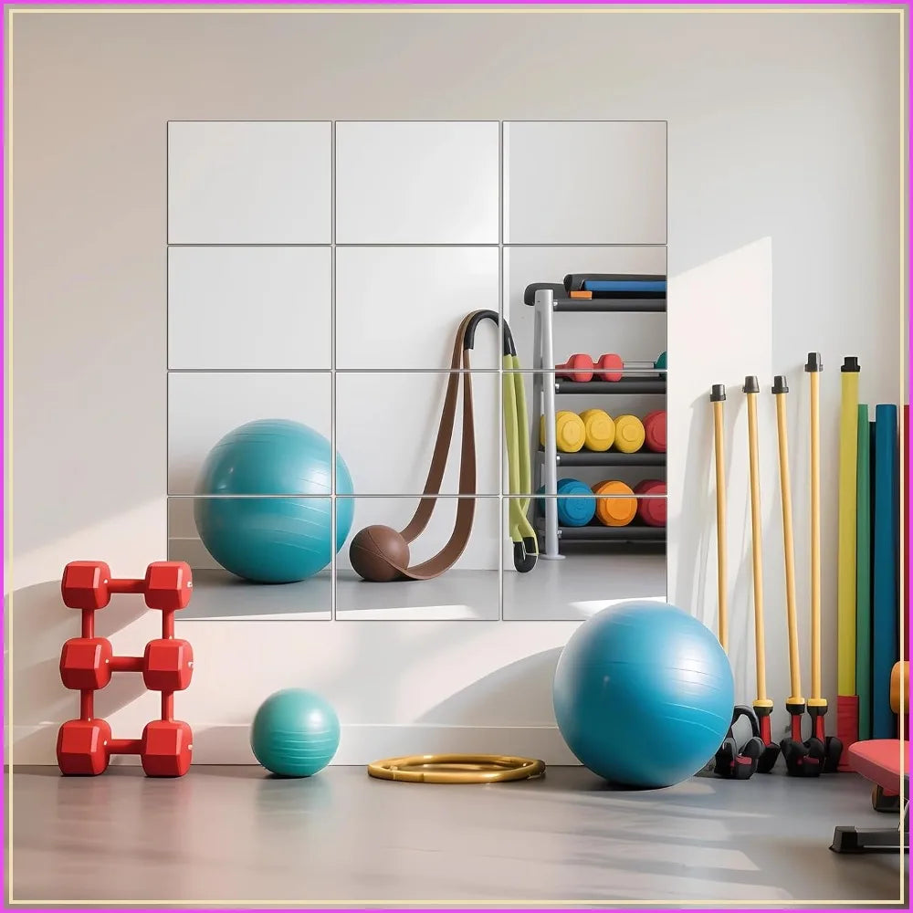 Frameless Wall Mirror Tiles Set For Home And Vanity