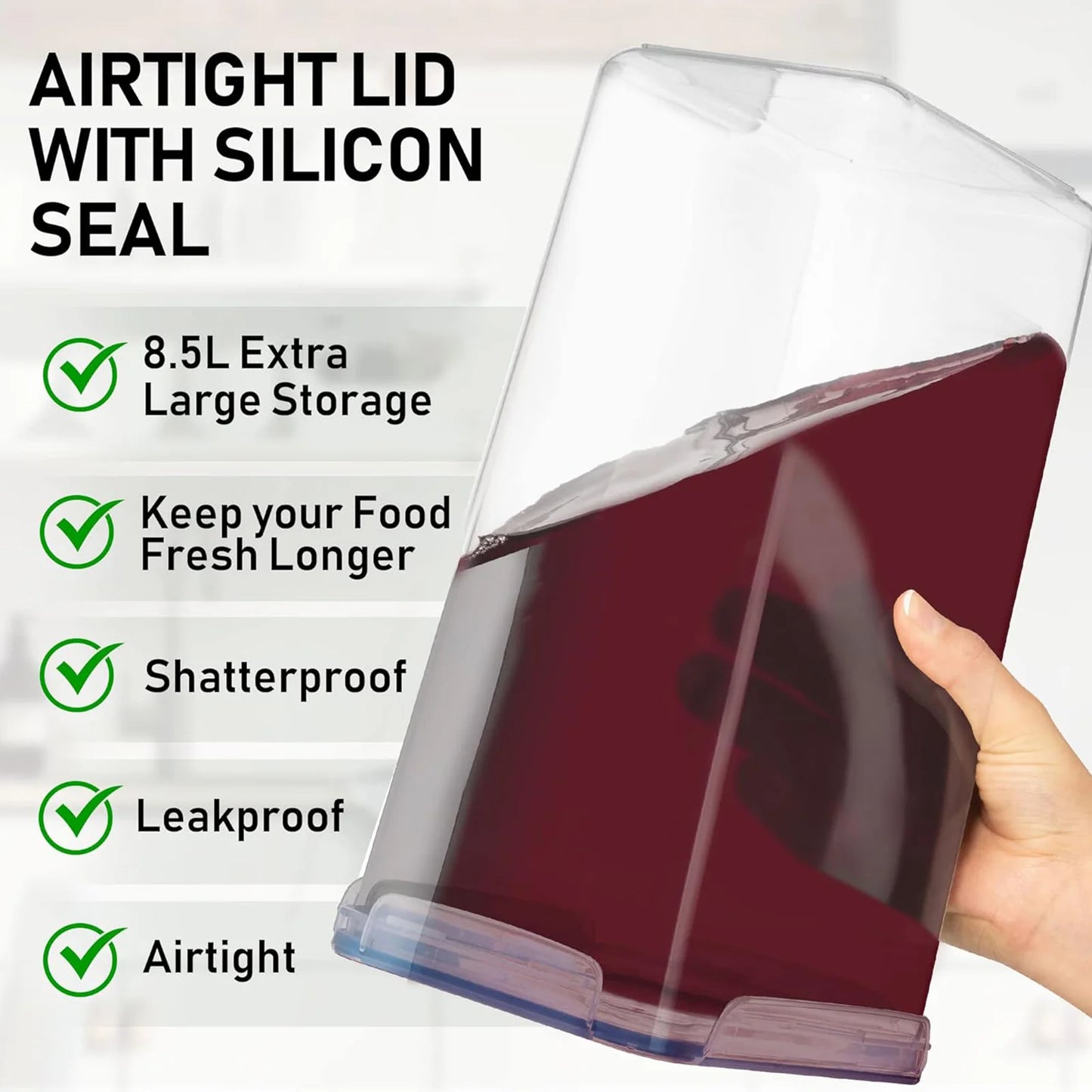Airtight Pantry Storage Containers 2-Pack For Flour And Sugar