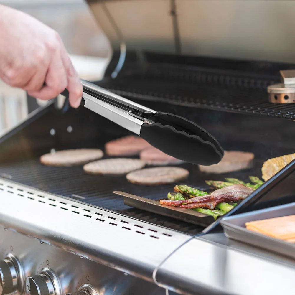 Shunmaii BBQ Grilling Tong Stainless Steel Anti Scalding Utensil