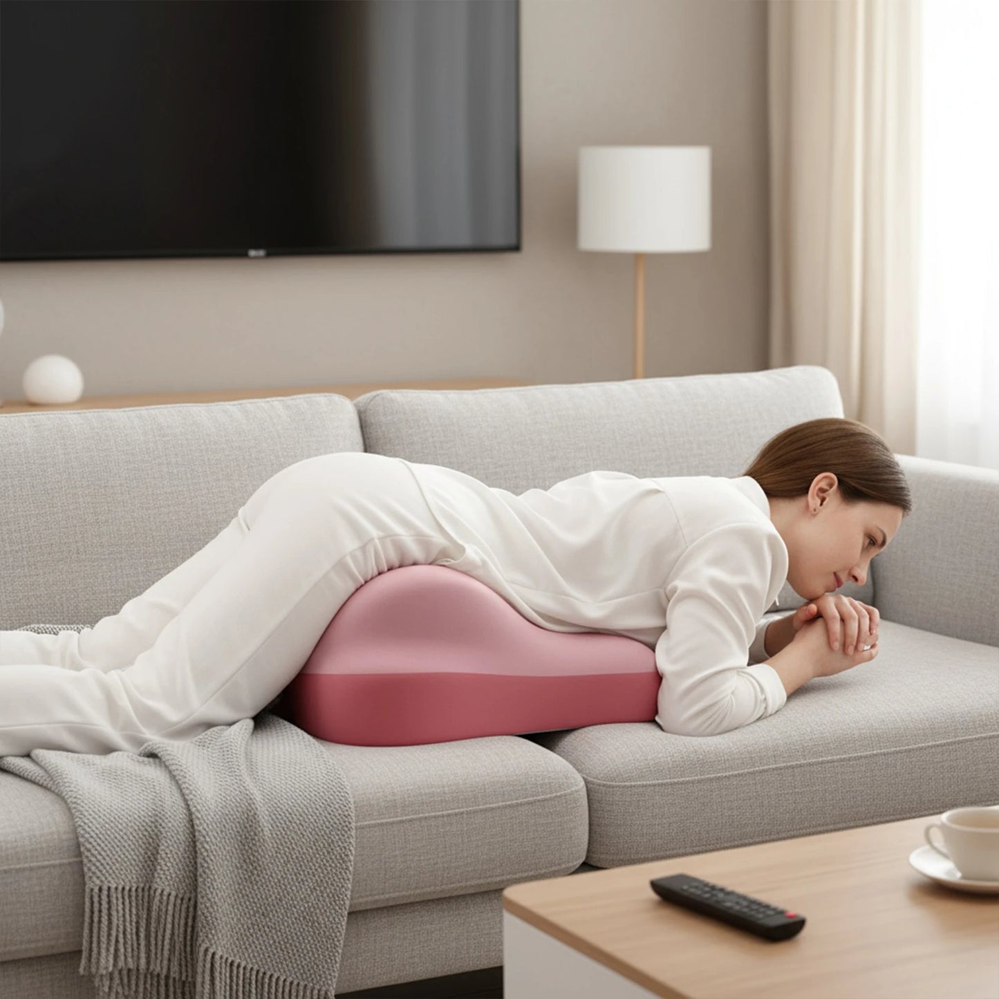 Ergonomic Memory Foam Bed Pillow For Sitting And Pregnancy Comfort