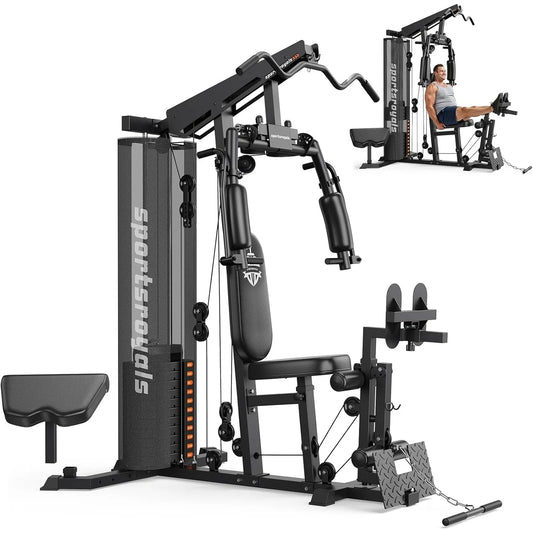 FED Fitness Home Gym System With Weight Stack And Pulley