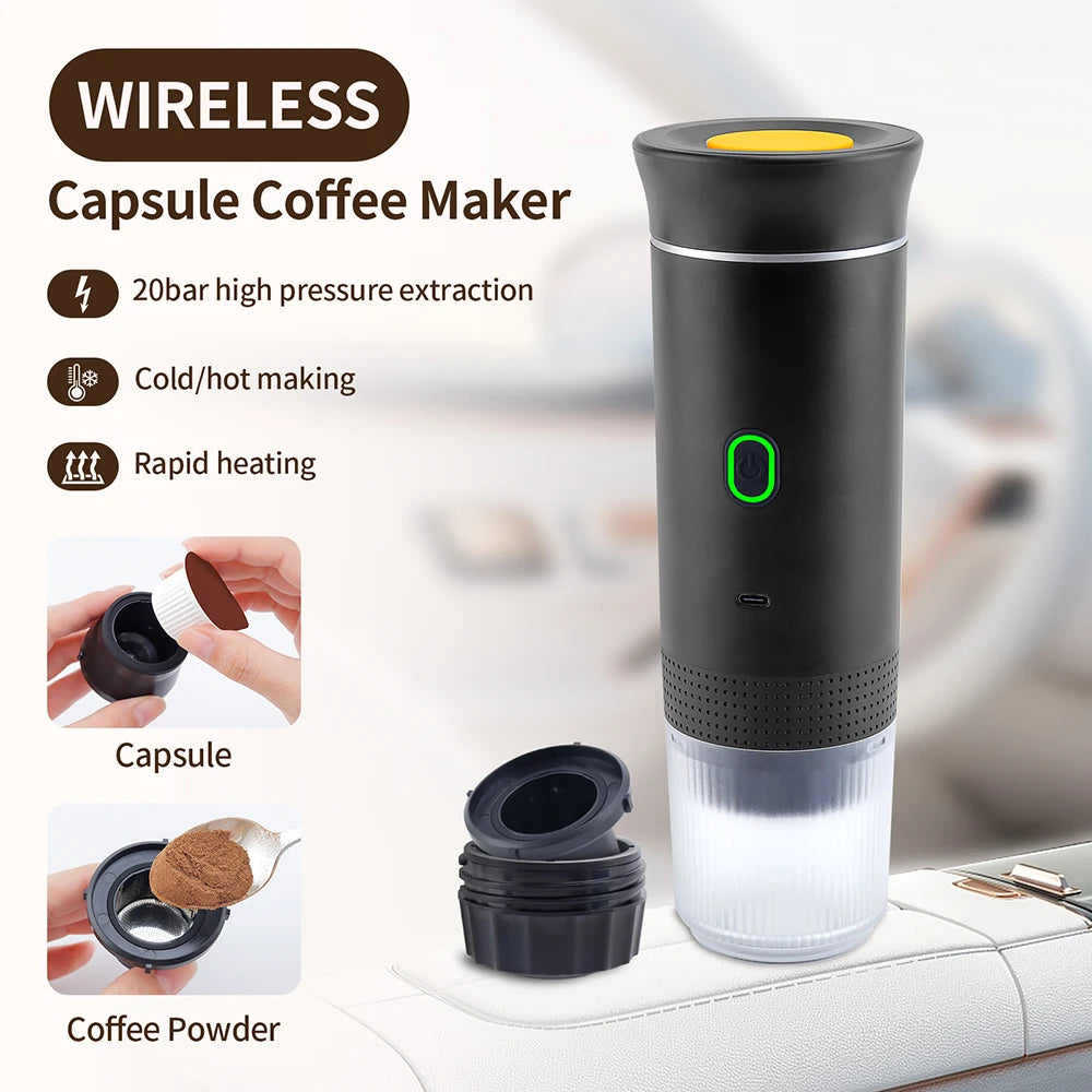 Obecilc Wireless Portable Espresso Maker For Car And Home