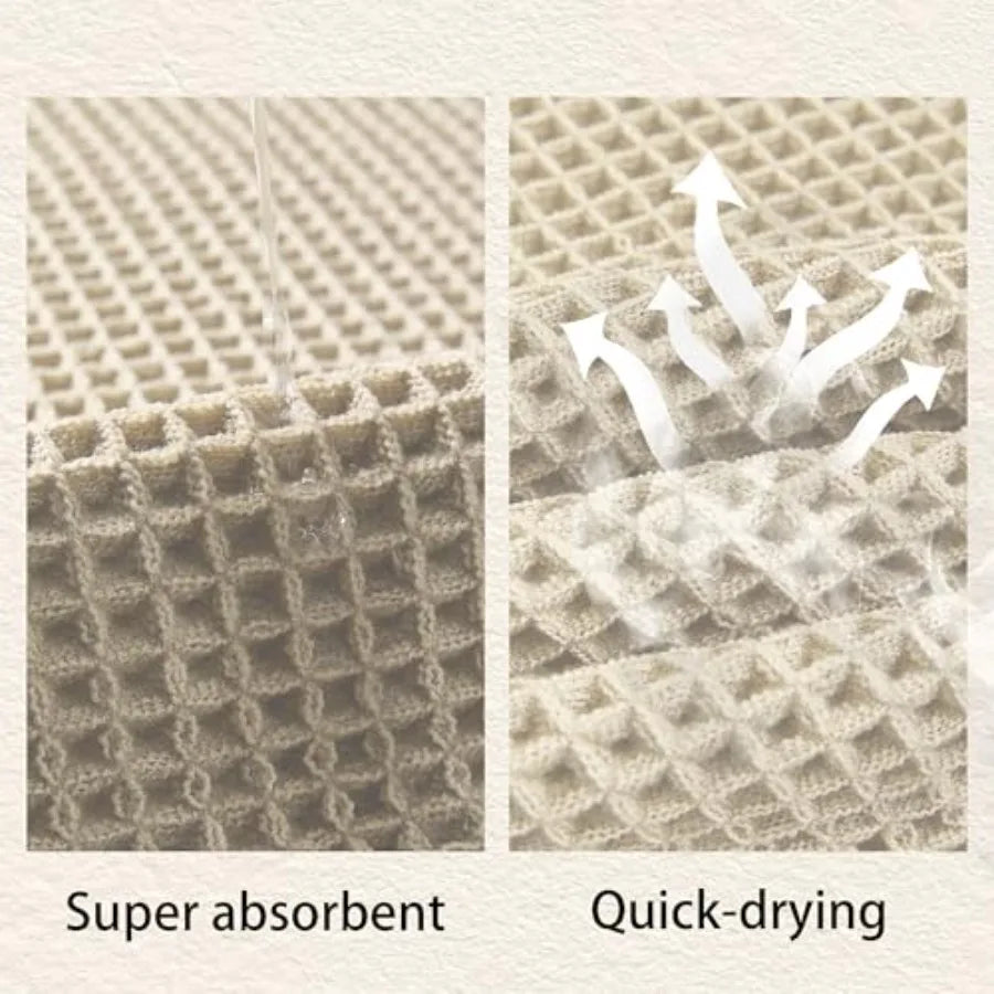 NONECN Waffle Bath Mat Non Slip Runner Quick Dry Absorbent