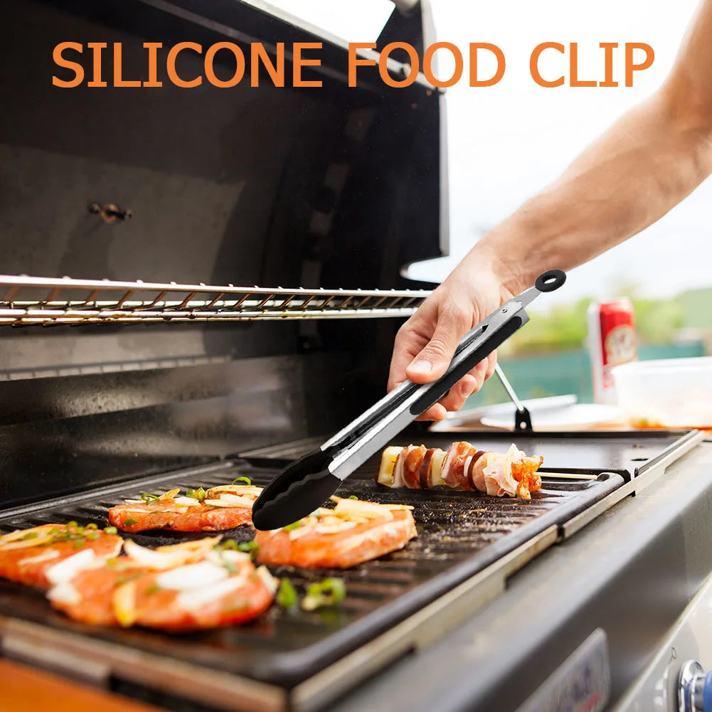 Shunmaii BBQ Grilling Tong Stainless Steel Anti Scalding Utensil