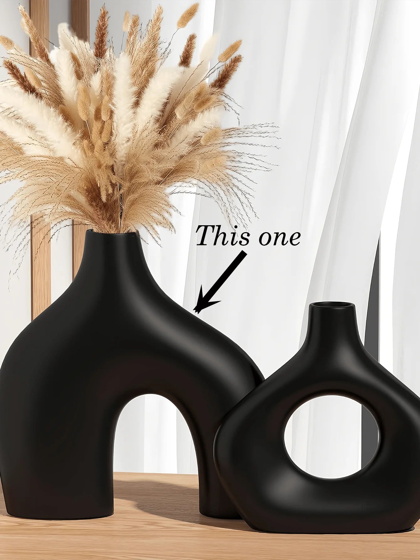 Modern Bohemian Rattan Grass Asymmetrical Vase For Wedding Decor