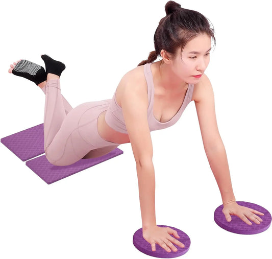 TPE Yoga Knee Pads And Exercise Mat Set For Workouts