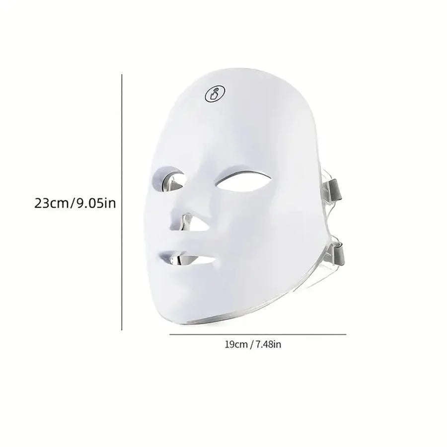 Rechargeable 7 Color LED Facial Mask For Skin Care Tool
