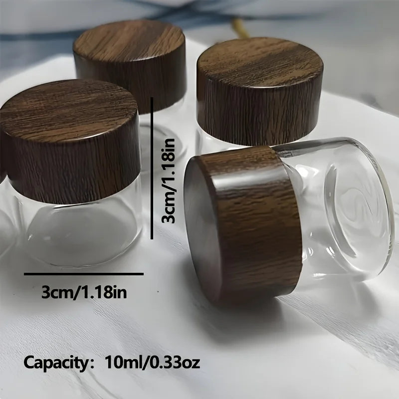 Mini Glass Dispenser Bottles Pack For Travel And Kitchen