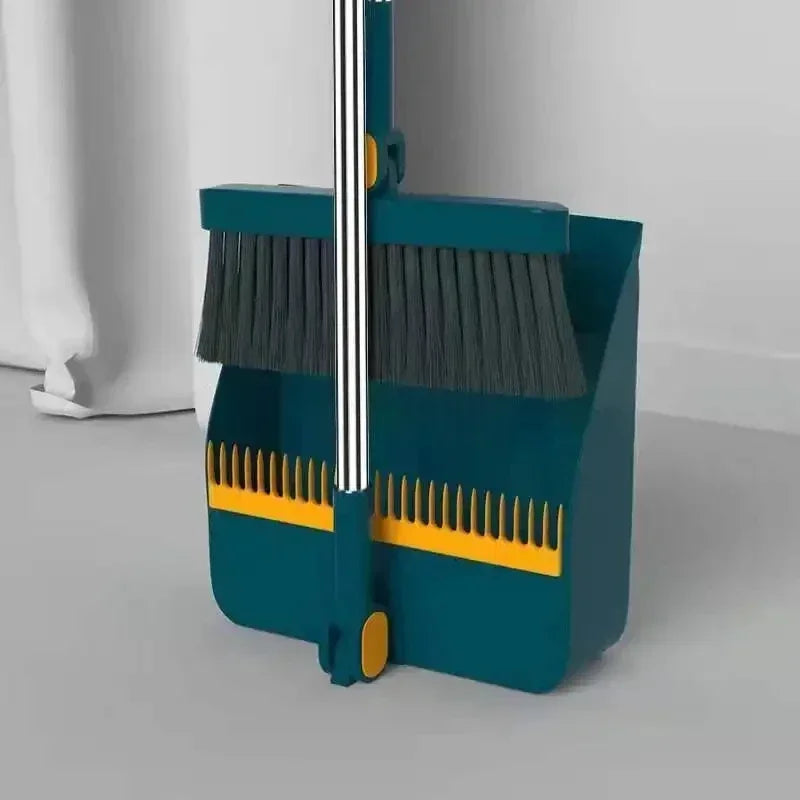 SHFY Folding Dustpan And Broom Set With Swivel Handle