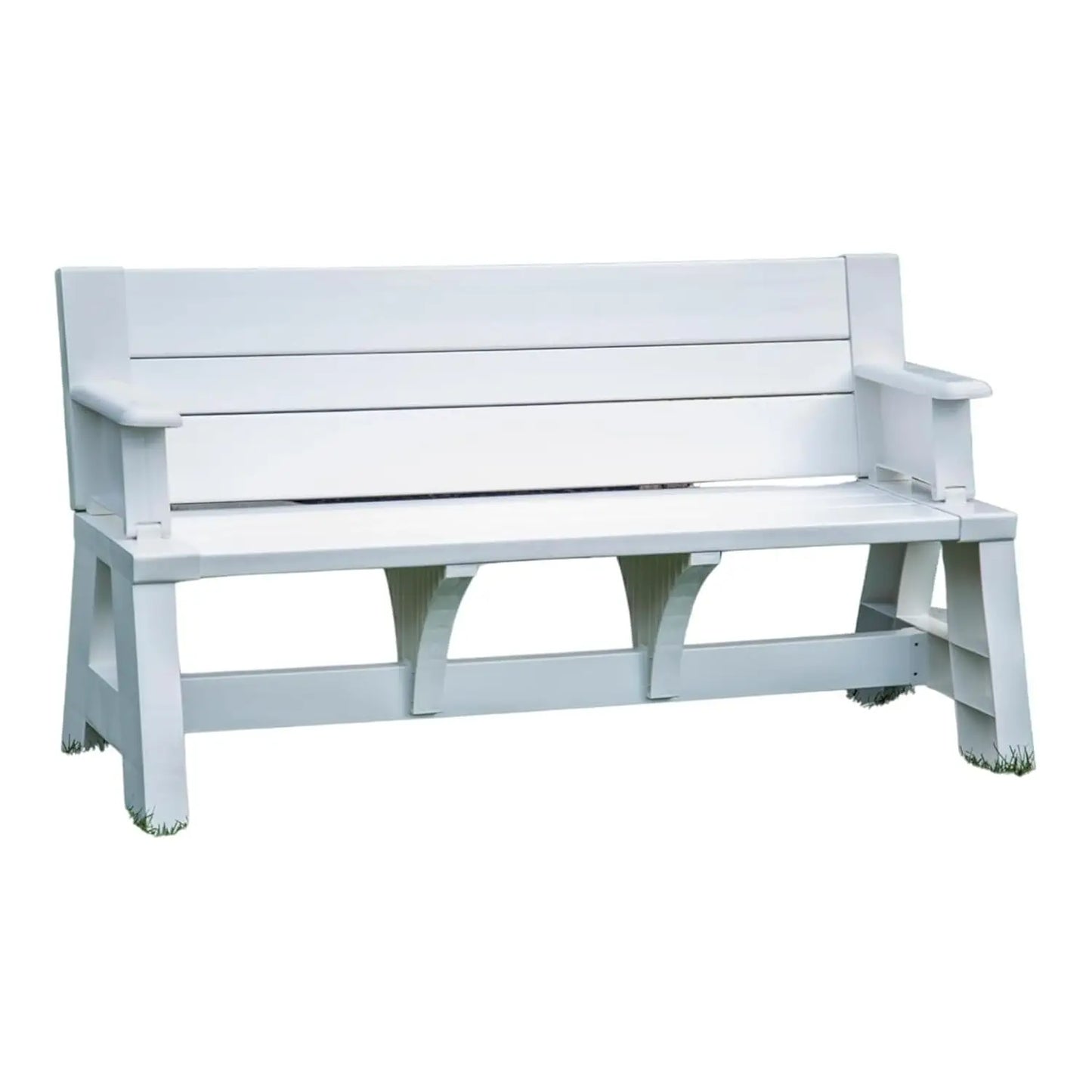 Convertible Outdoor Bench Table Weather Resistant Patio Garden Furniture
